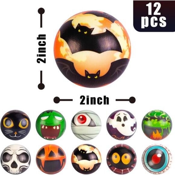 12PCS Halloween Stress Balls, Halloween Squishies Sensory Fidget Toys - Picture 3 of 7